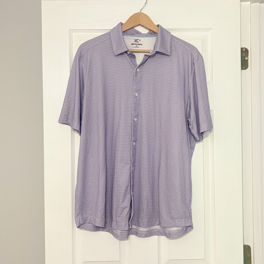 Johnston & Murphy XC4 Shirt Mens XL Extreme Comfort Button Up Short Sleeve Golf